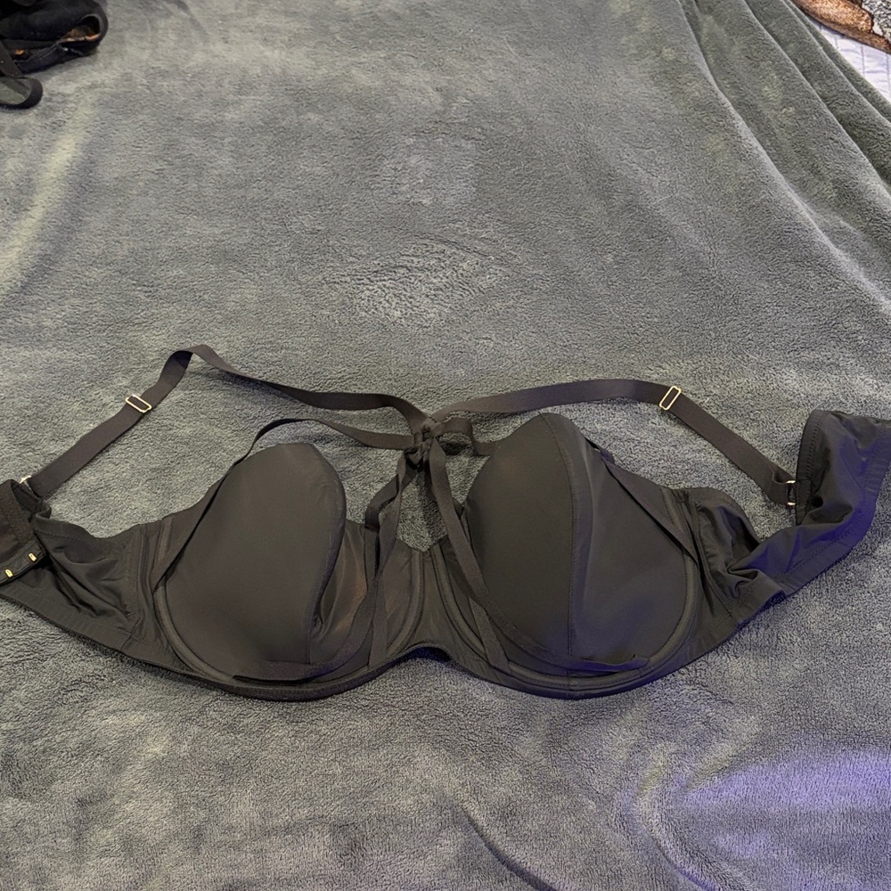 Adore Me Black Sheer Underwire Bra